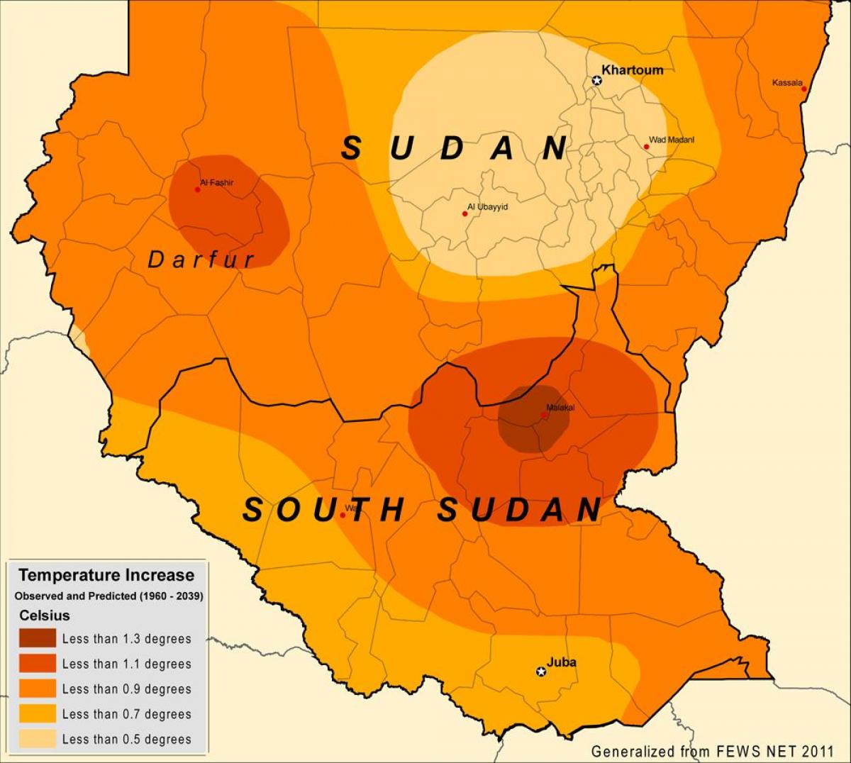 Карта клімат Судана 