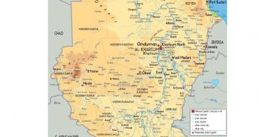 Карта аўтамабільных дарог Судан 